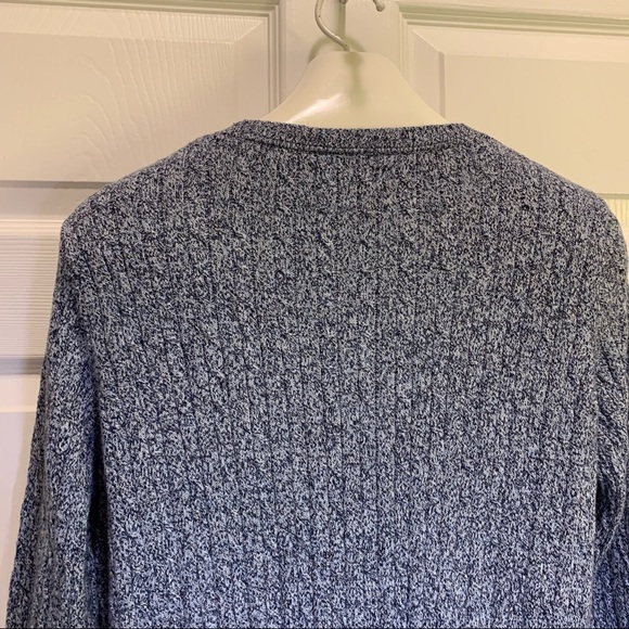 Kim Rogers Navy Blue & White Cable Crew Sweater L - Picture 6 of 8